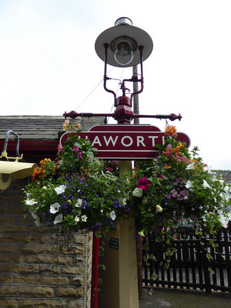 Station name board at Haworth
