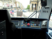 Cab view inside tram 252