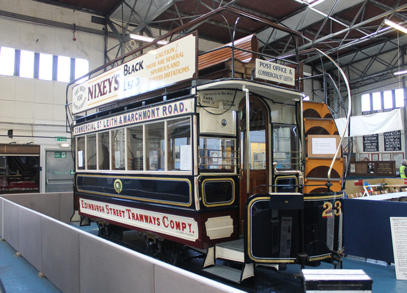 Edinburgh Horse Tram 23 at Scottish Bus Museum