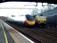 70014 and 390023 at Carstairs