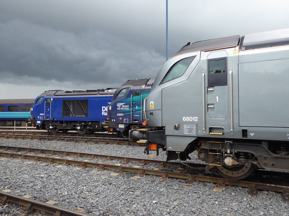 68012, 68001 and 68026 at Carlisle Kingmoor