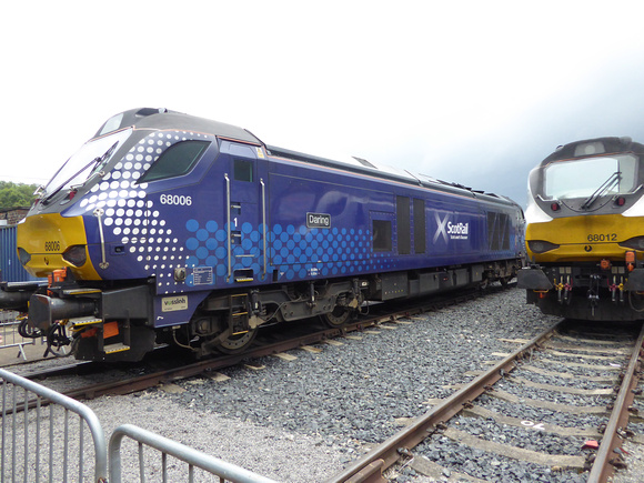 68006 and 68012 at Carlisle Kingmoor