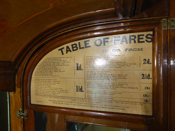 Fare table notice on 779