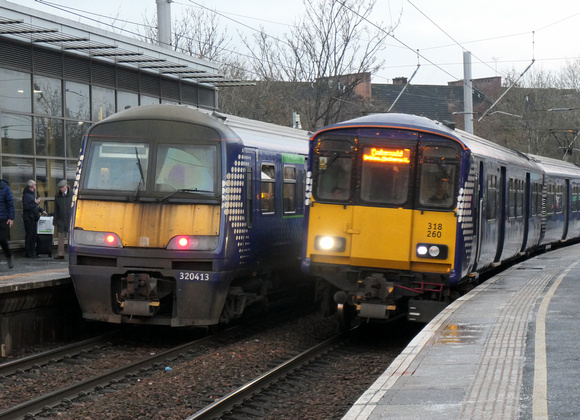 320413 & 320260+320401 at Partick