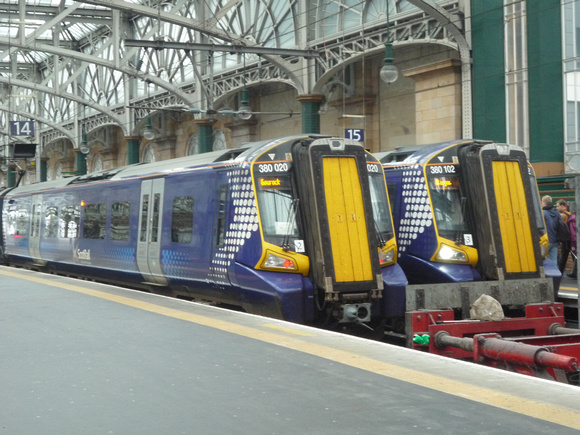 380020 and 380102 at Glasgow Central