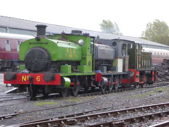 N.C.B no 6 and an unidentified  steam loco at Bo'ness