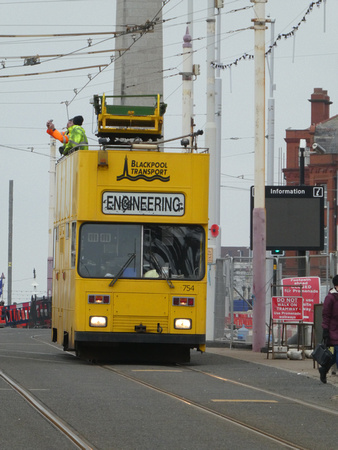 Engineering Tram 754 at North Pier