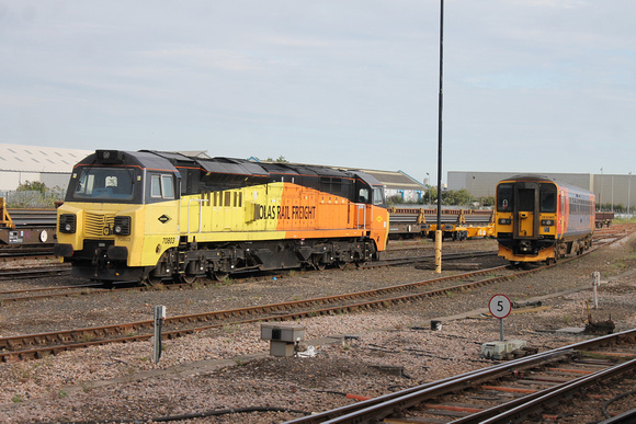 70803 and 153385 at Eastleigh
