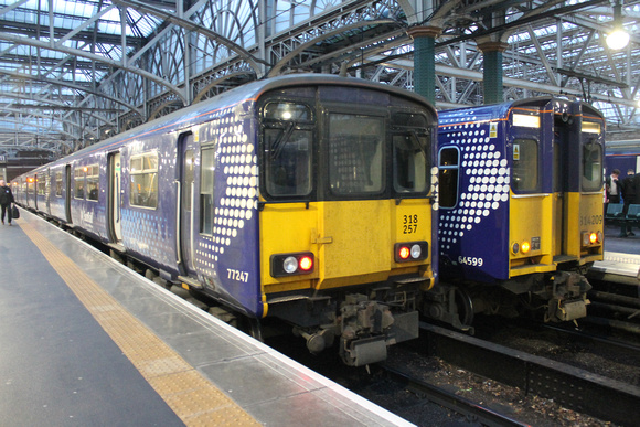 318257 and 314209 at Glasgow Central