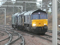 66301+37259 and 68017 at Carstairs