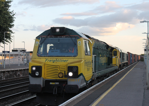 70017 + 66614 at Eastleigh